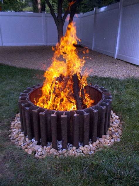 homemade diy metal fire pit